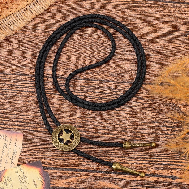 Sansths Bolo Tie for Men Cowboy Tie Native American Retro Western Necklace Cowboy Cowgirl Accessories for Men Women - Image 2